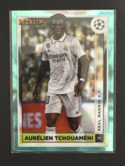 Aurelien Tchoumeni Aqua Prism Refractor 2023 Topps Merlin UEFA #122