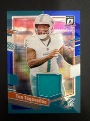 Tua Tagovailoa Threads Blue Hyper 2023 Donruss Optic #DT-TT