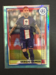 Sergio Ramos Aqua Prism Refractor 2023 Topps Merlin UEFA #106