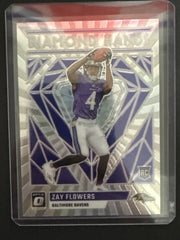 Zay Flowers RC Diamond Hands 2023 Donruss Optic #DH-ZF